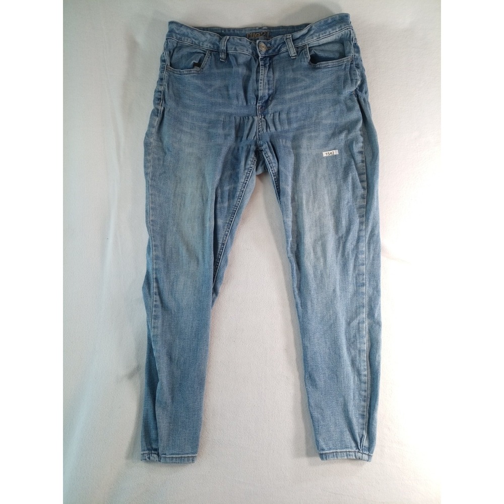 Womens Jeggings Size 16 Mid Rise Stretch Skinny Light Wash Denim Pants (P)
